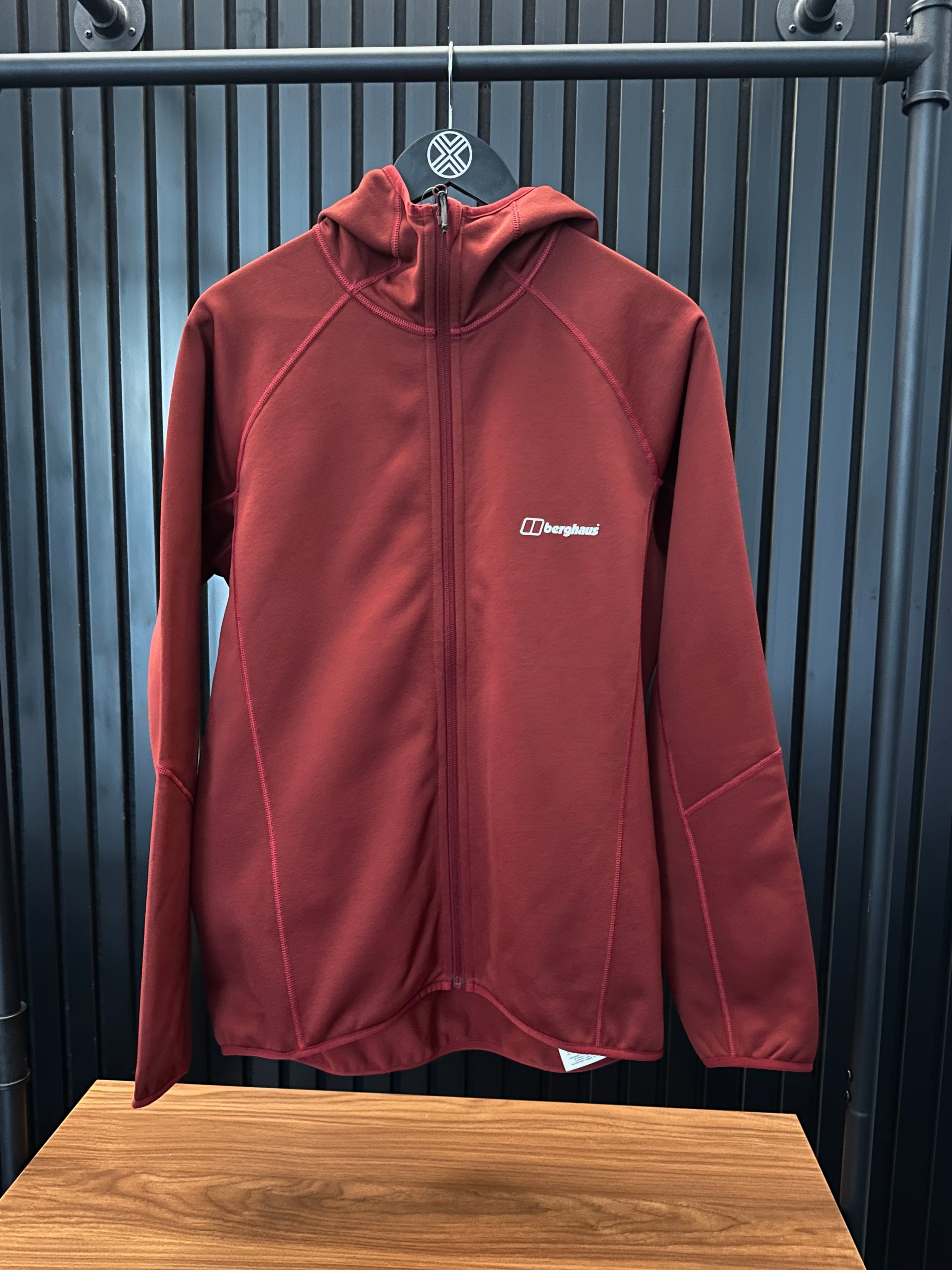 BERGHAUS ABBEYSTEAD HOODED FLEECE SYRAH RED