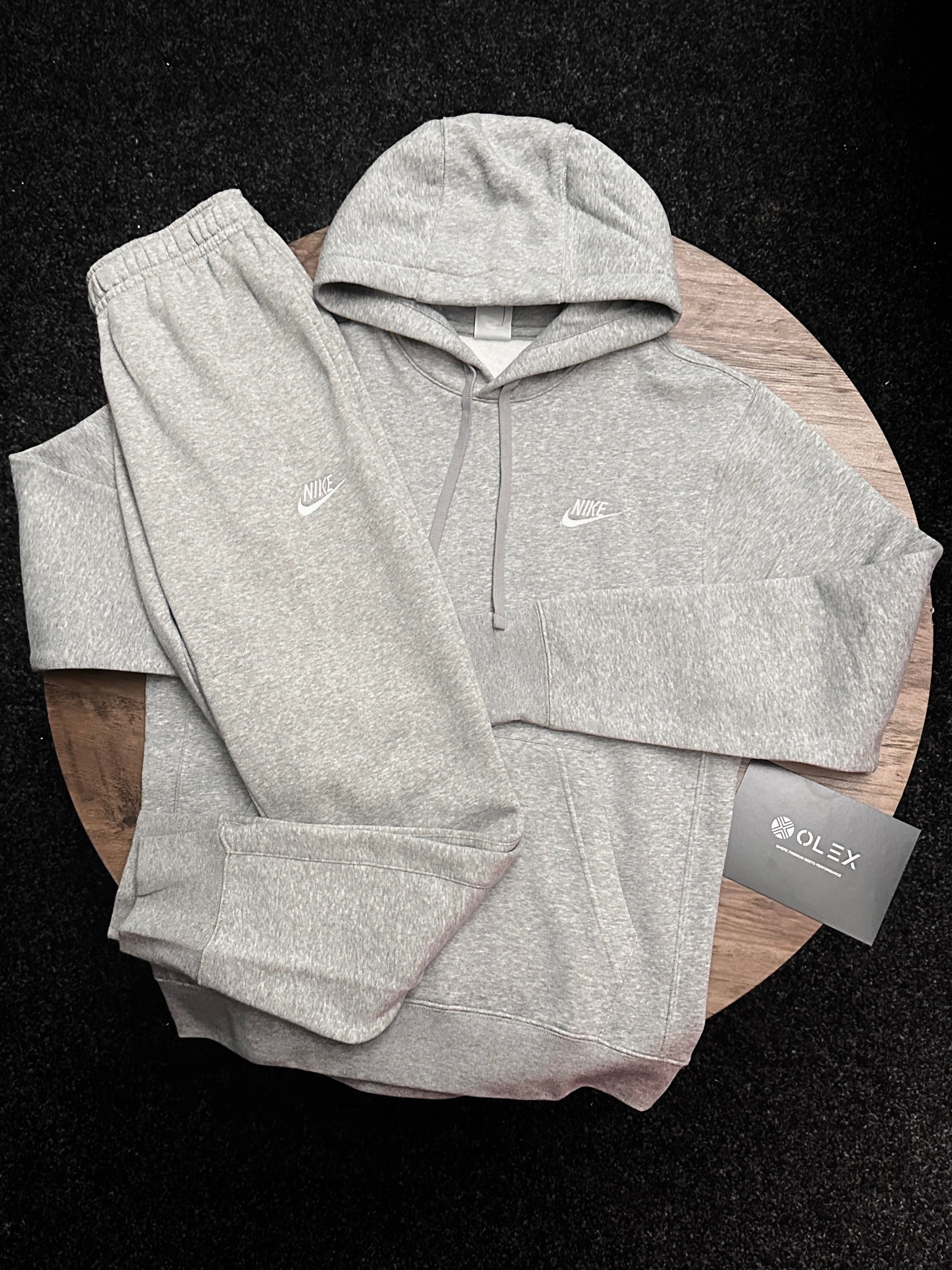 NIKE CLUB FLEECE TRACKSUIT GREY