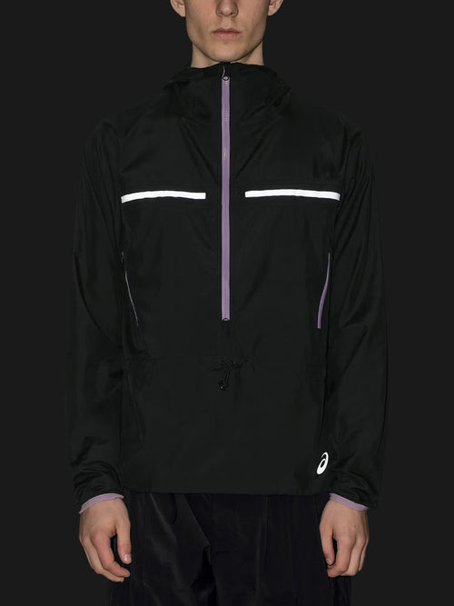 ASICS WOVEN WINDRUNNER JACKET BLACK/LILAC