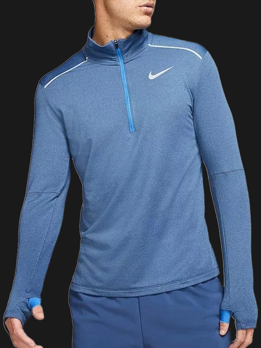 NIKE 2016 ELEMENT 2.0 1/2 ZIP BLUE