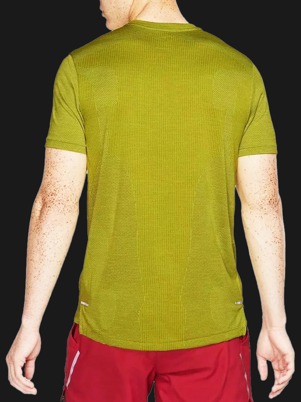 NIKE TECHKNIT MILER T-SHIRT BRIGHT CACTUS