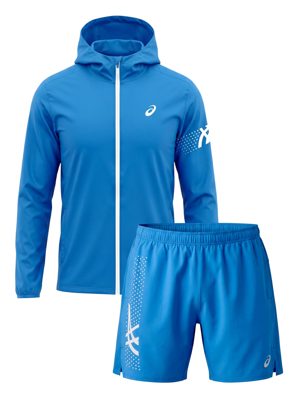 Asics Icon Windrunner & Shorts Set Aegean Blue