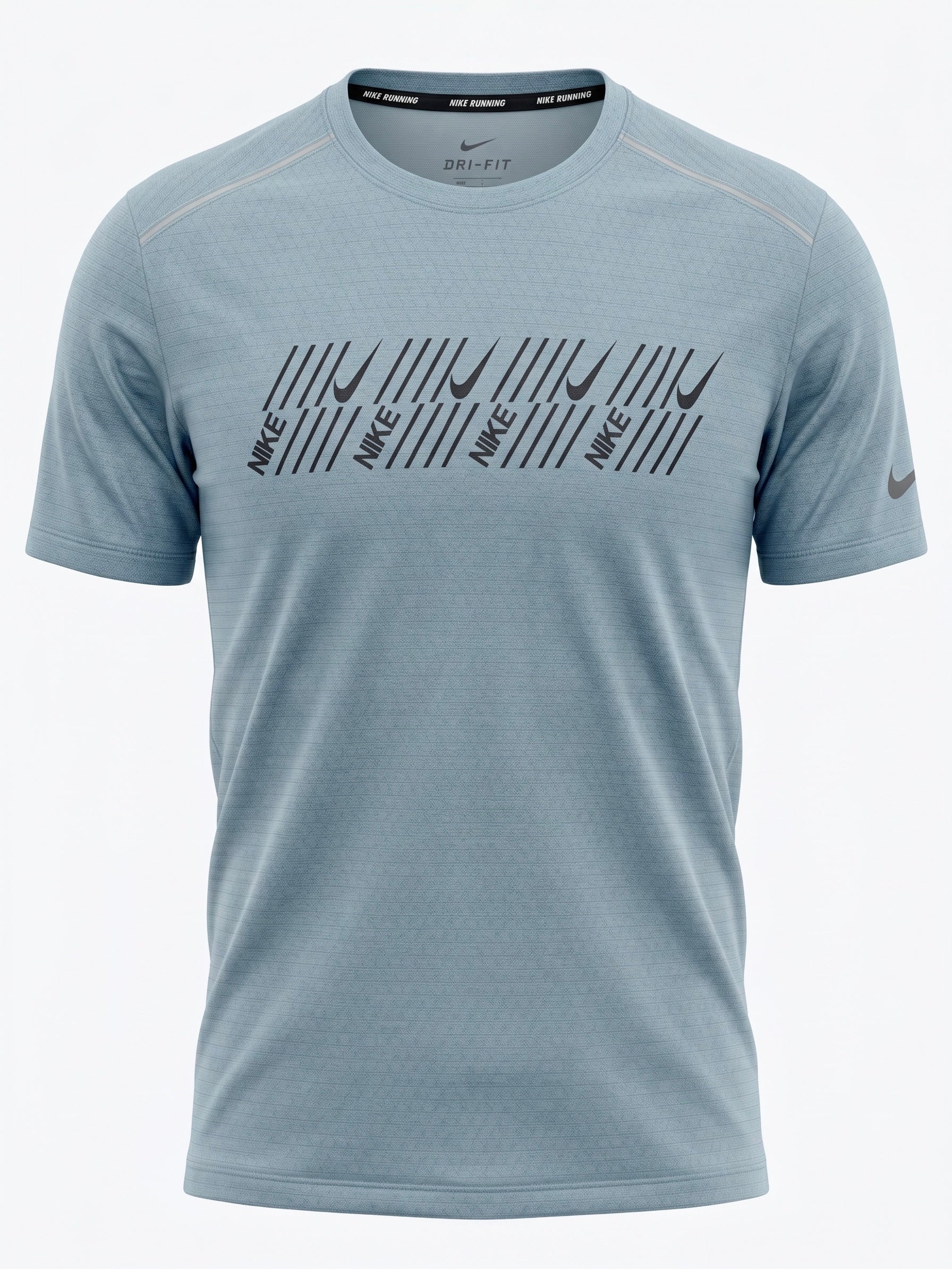 Nike Print Miler T-Shirt Sky Blue