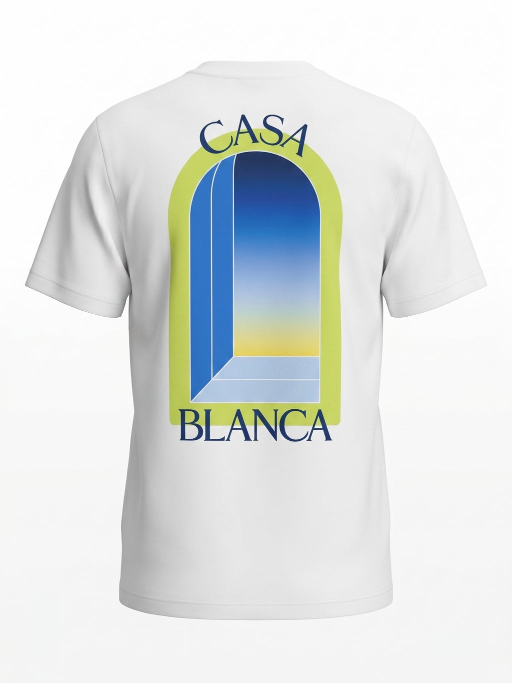 Casablanca Arch T-Shirt White/Lime