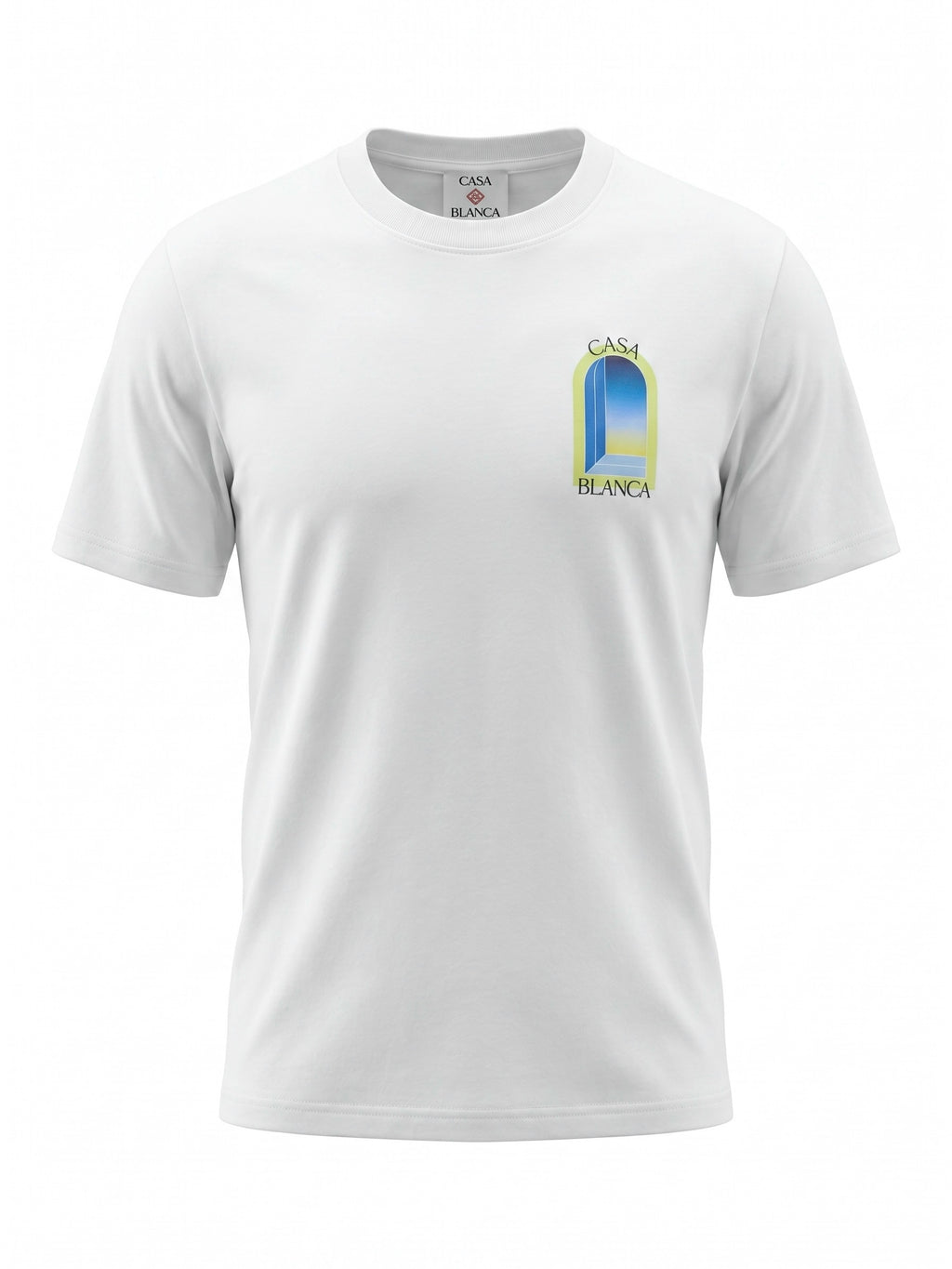 Casablanca Arch T-Shirt White/Lime