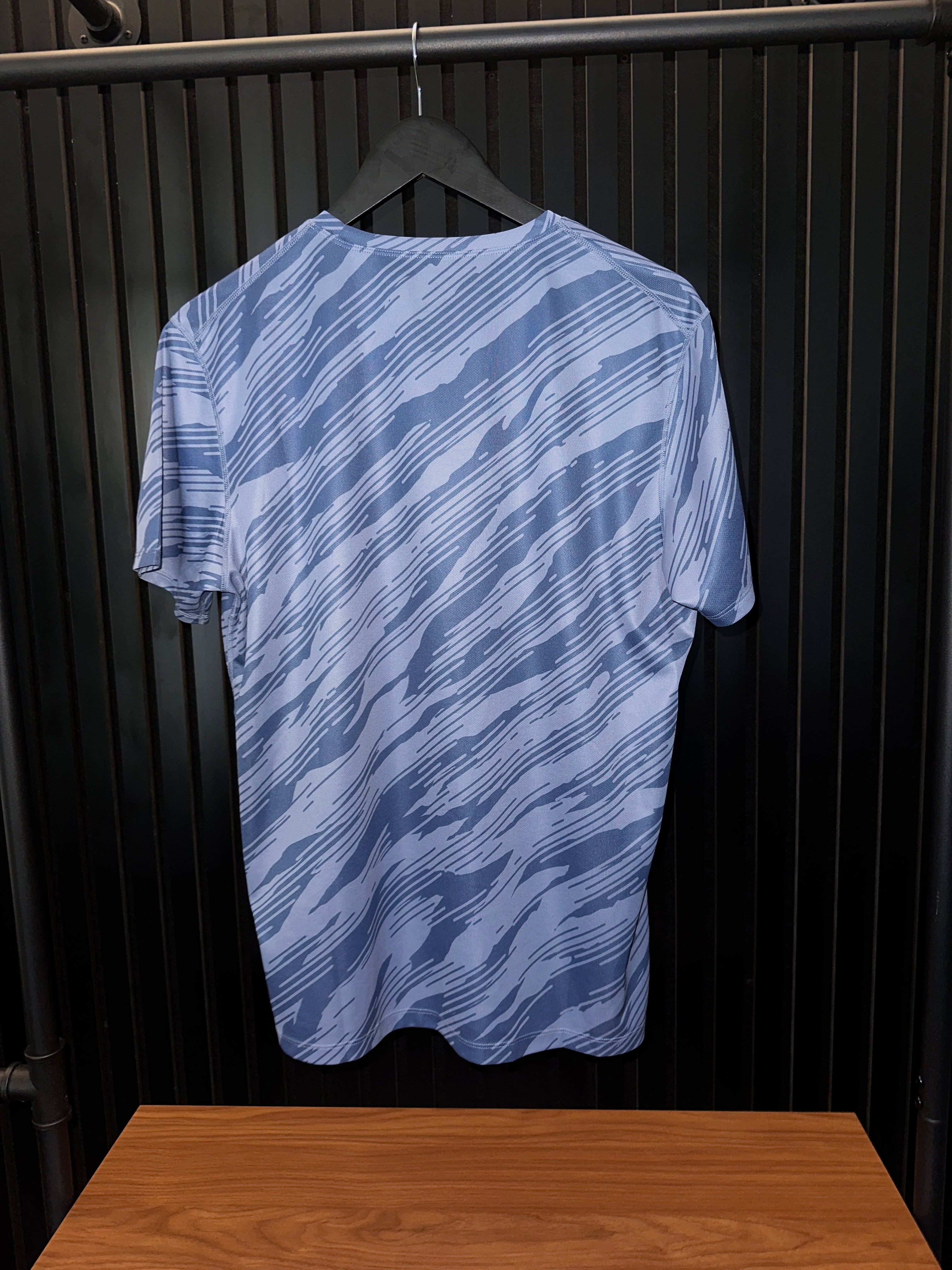 ASICS ALL OVER PRINT T-SHIRT DENIM BLUE